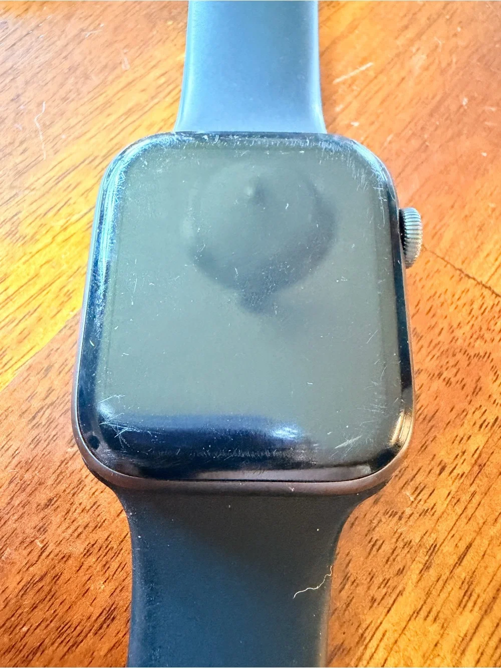 Apple Series 4 Black Smartwatch with Black Silicone Band